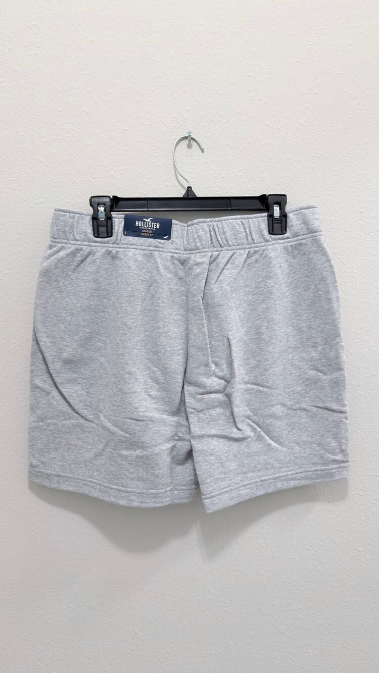 NWT Hollister Men's Gray Terry Jogger Shorts 5" Inseam Large